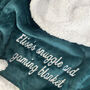Personalised Teal Super Soft Blanket, thumbnail 2 of 12