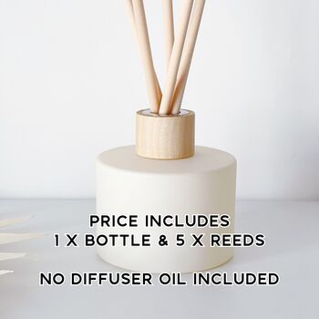 Matt Ivory Glass Diffuser Bottle And Reed Set, 6 of 9