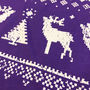 Womens Christmas Reindeer Glow In The Dark Tshirt, thumbnail 8 of 9