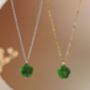Botan Flower Natural Green Jade Necklace, thumbnail 2 of 11