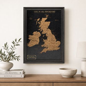 UK Cork Travel Map With Pins Traveller Gifts, 4 of 7