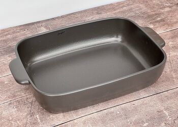Grey Rectangular Baking Dish With Handles, 41cm, 3 of 4