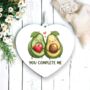 Cute Avocado Couple Love Decoration, thumbnail 2 of 2