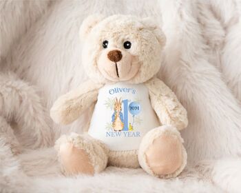 Personalised Blue First New Years Teddy, 10 of 12