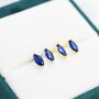 Sterling Silver Marquise Sapphire Blue Stud Earrings, thumbnail 1 of 11
