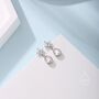 Four Cz And Droplet Stud Earrings, thumbnail 4 of 12
