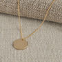 Medium Classic Solid Gold Disc Initial Necklace, thumbnail 7 of 12