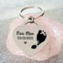 Heart Lock Photo Keyring, Actual Photo, Hand Print, Foot Print, thumbnail 2 of 5