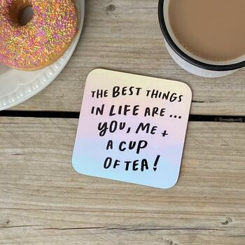 Ombre Hearts 'The Best Things In Life Are..' Coaster, 4 of 4