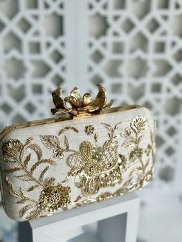Florentine Flower Clasp Clutch, 5 of 5