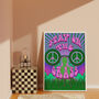 Stay On The Grass Psychedelic Poster Print, thumbnail 1 of 5