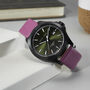 Propulsion Swiss Watch With Fuchsia Strap, thumbnail 1 of 7