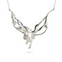 Sterling Silver Necklace With Green Amethyst And Pearl, thumbnail 5 of 6
