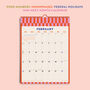2026 A4 Calendar | Checks And Stripes | Sunday Start, thumbnail 3 of 5