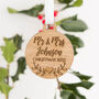 Personalised Christmas Couples Bauble Decoration, thumbnail 1 of 6