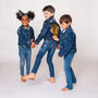 Personalised Kids Denim Jacket With Sequin Wings, thumbnail 3 of 9
