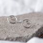 Sterling Silver Large Open Circle Studs, thumbnail 3 of 6