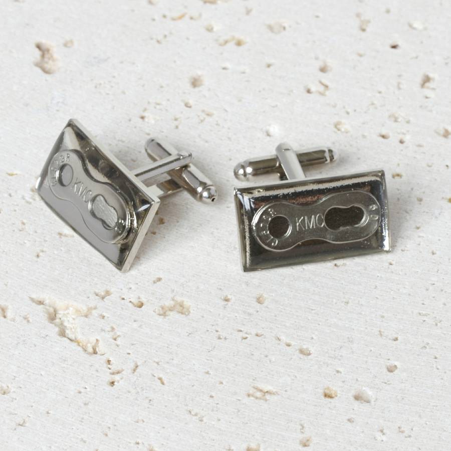 bike chain cufflinks
