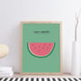 'I Carried A Watermelon' Film Quote Print, thumbnail 1 of 4