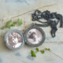 Diamond Studded Locket Necklace In Sterling Silver, thumbnail 3 of 4