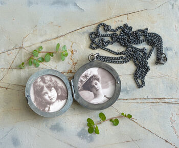 Diamond Studded Locket Necklace In Sterling Silver, 3 of 4