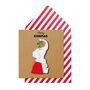 Handmade Christmas Merry Kissmas Mistletoe Elephant Personalised Greeting Card, thumbnail 1 of 5