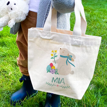 Personalised Easter Bunny Mini Tote Bag, 7 of 7