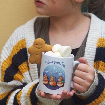 Three Kings Guinea Pigs Personalised Christmas Mug With Hot Choc Kit, 3 of 4