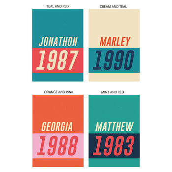 Personalised Retro Year Pocket Notebook, 4 of 5
