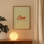 Ciao Love You Hallway Stripe Wall Art Print, thumbnail 1 of 9