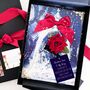 Fairytale Personalised Velvet Rose Christmas Boxed Card, thumbnail 1 of 8