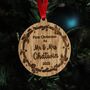 Personalised First Christmas Married Ornament,Mr And Mrs, thumbnail 1 of 4