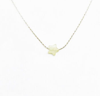 Light Green Jade Star Silver Or Gold Necklace, 2 of 5