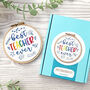 Best Teacher Mini Embroidery Kit, thumbnail 2 of 9