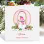 Personalised Initial Christmas Card For Girl, thumbnail 3 of 6