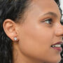 November Birthstone Topaz Sterling Silver Stud Earrings, thumbnail 2 of 7
