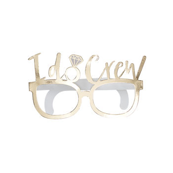 Gold Foiled I Do Crew Hen Party Fun Glasses, 2 of 3