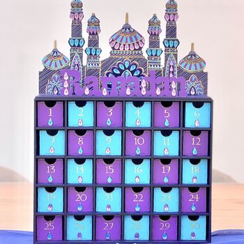 Personalised Midnight Ramadan Countdown Mosque Calendar, 3 of 4