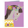 Mini Purple Horse Greetings Card, thumbnail 3 of 4