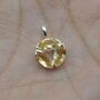Citrine Silver Floral Pendant: November Birthstone, thumbnail 7 of 8