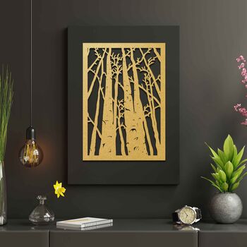 Wooden Forest Laser Cut Trees Wall Art Decor, 5 of 9