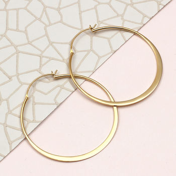 Contemporary 18ct Gold Plated Or Sterling Silver Hoops, 3 of 7