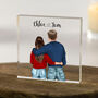 Personalised Couple Acrylic Block With Names And Heart Detail, thumbnail 1 of 5