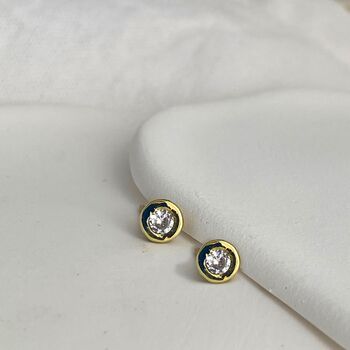 Diamond Stud Earrings On 14k Gold, 2 of 6