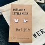 Silver Squirrel Earrings. You Are Nuts, thumbnail 3 of 3