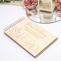 Wildflower Meadow Wooden Engraved Wedding Guest Book, thumbnail 1 of 4