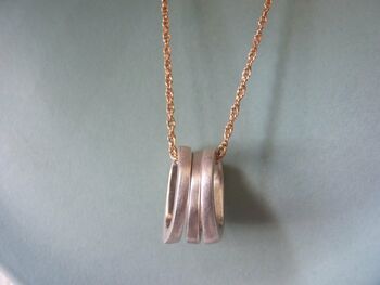 Three Ovals Sterling Silver Stacks Necklace, 3 of 4
