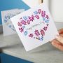 Happy Mother's Day Floral Heart Card, thumbnail 2 of 6
