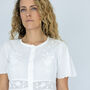 Women's White Cotton Alexandra Personalised Nightdress, thumbnail 4 of 4