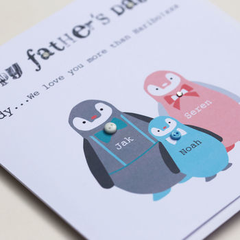 Happy Father's Day / Step Dad Penguin Card, 2 of 4